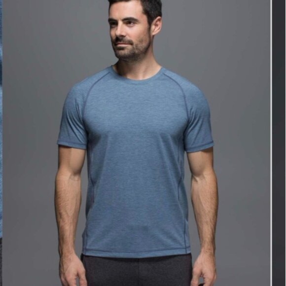 Lululemon Protean Short Sleeve Heathered Oil Slick Blue - Picture 3 of 11